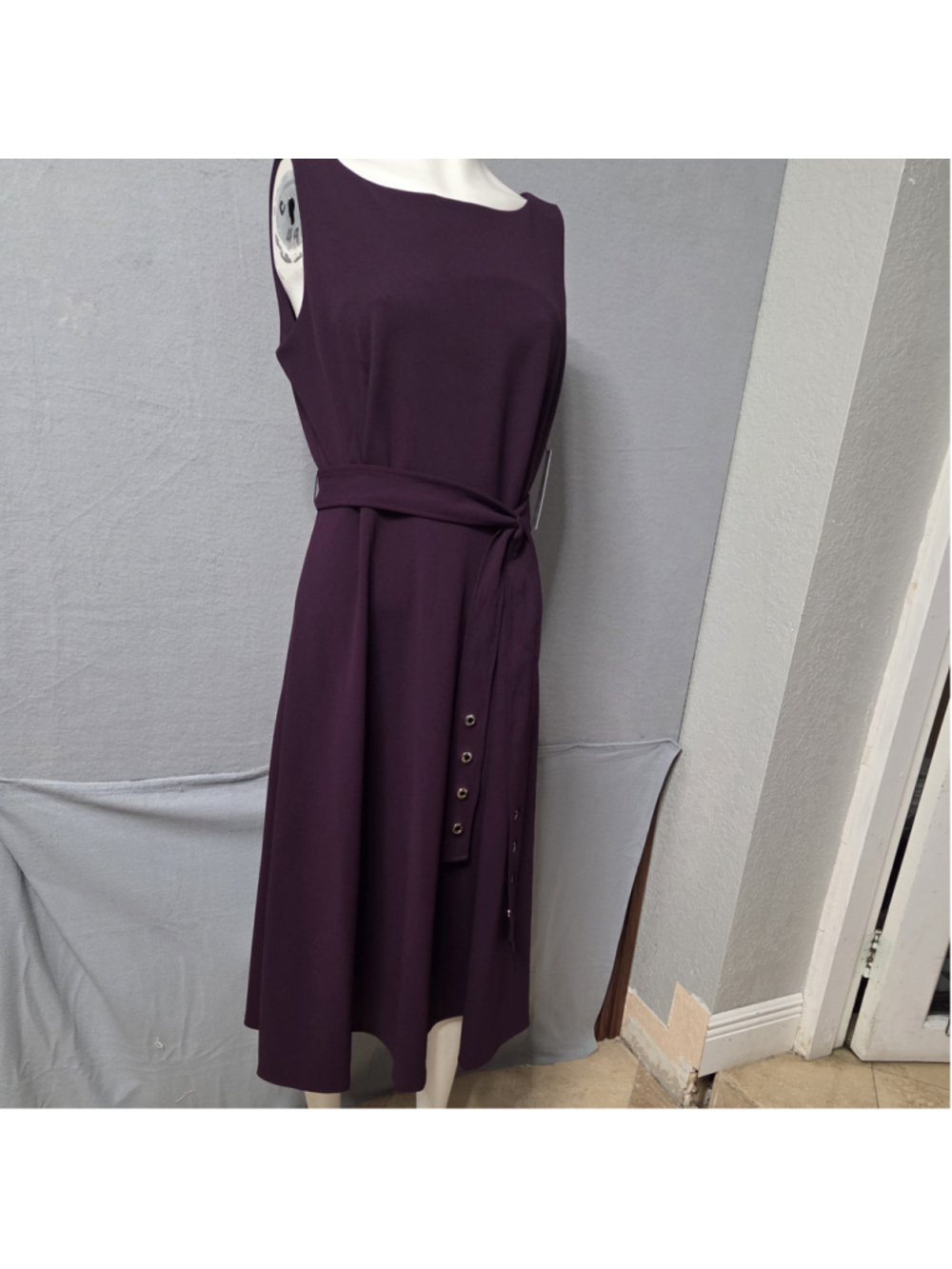 Women's DKNY Purple Midi Dress Size 10